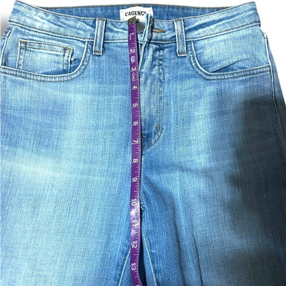 L'AGENCE High Line High Rise Skinny in Fade Out Size 27 Light Wash Distressed - Picture 7 of 12